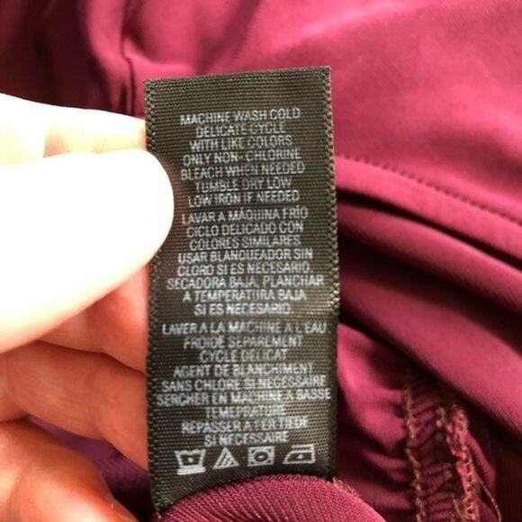 NINA LEONARD Jumpsuit Womens Medium M Wine Red Stretch Waist Belted Half Sleeve - Picture 6 of 10